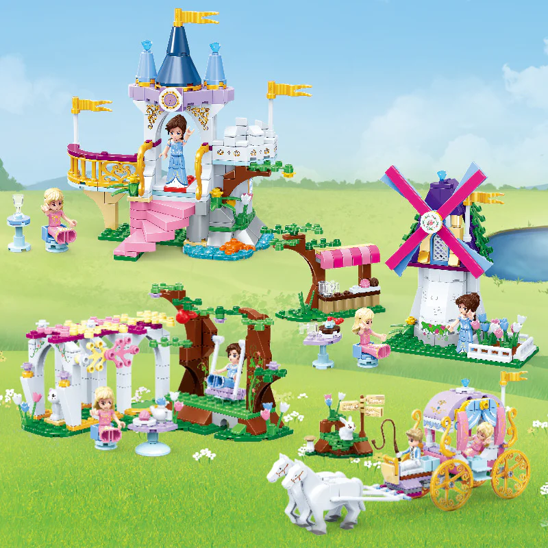 Princess, section 4. Rose windmills, luxury wagons, Anna's castle, Bella's backyard 古迪 GUDI 9001A image 1