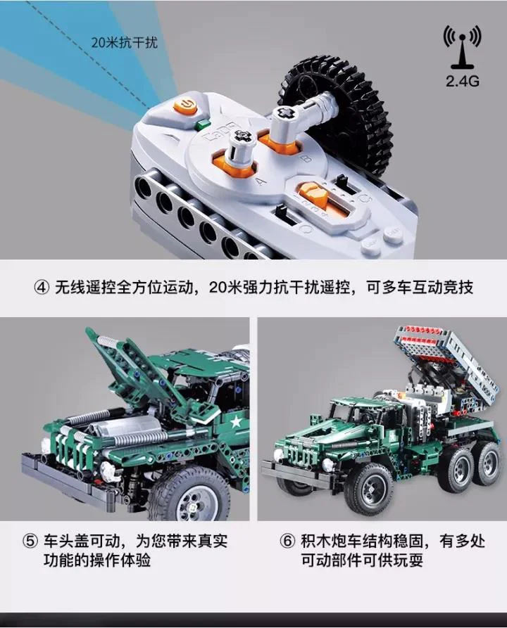 BM-21 MISSILE VEHICLE 咔搭 CaDA/双鹰 DoubleE C61002 image 9