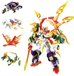 Divine Beast Totem: Four Gods Merge into Steel Armor, four models, including Dark Warrior, White Tiger, Vermilion Bird, and Green Dragon.