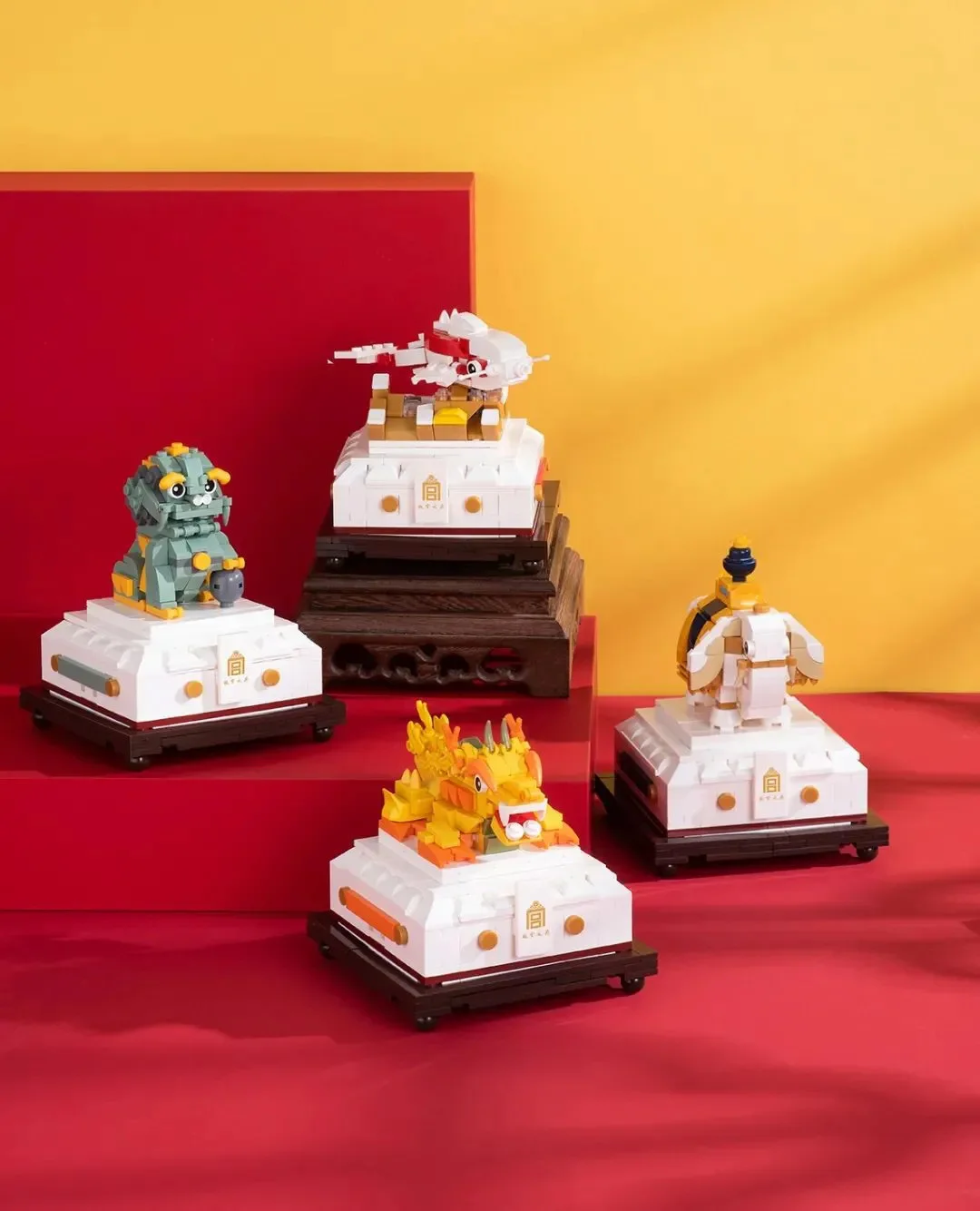 Forbidden City Stationery: Collectible Boxes with Seals - Jade, Elephant, Lion, and Fish 悦创 HAPPYBUILD/信宇科技 GGWJ1260