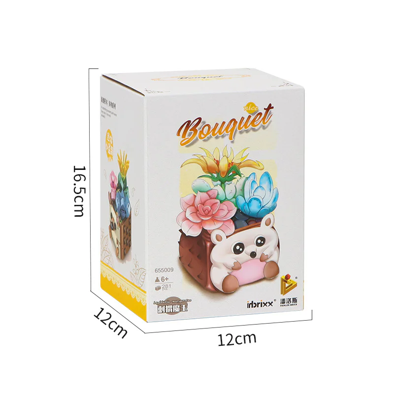Flower bouquets: 8 pieces of meat, jade, peach eggs, bear palms, twats, jade, jade flowers, bonnets, white police 潘洛斯 PANLOSBRICK 655009 image 5