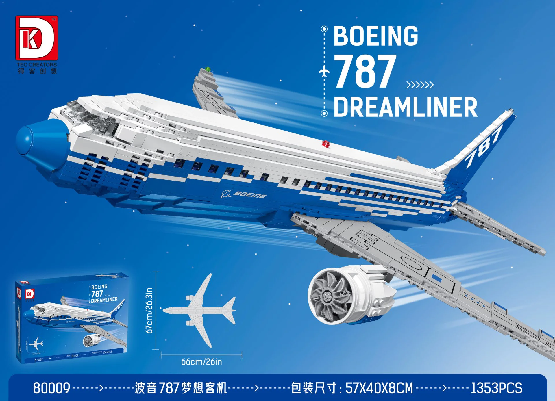 Boeing, 787. Dream passenger 得客创想 DK 80009 image 1