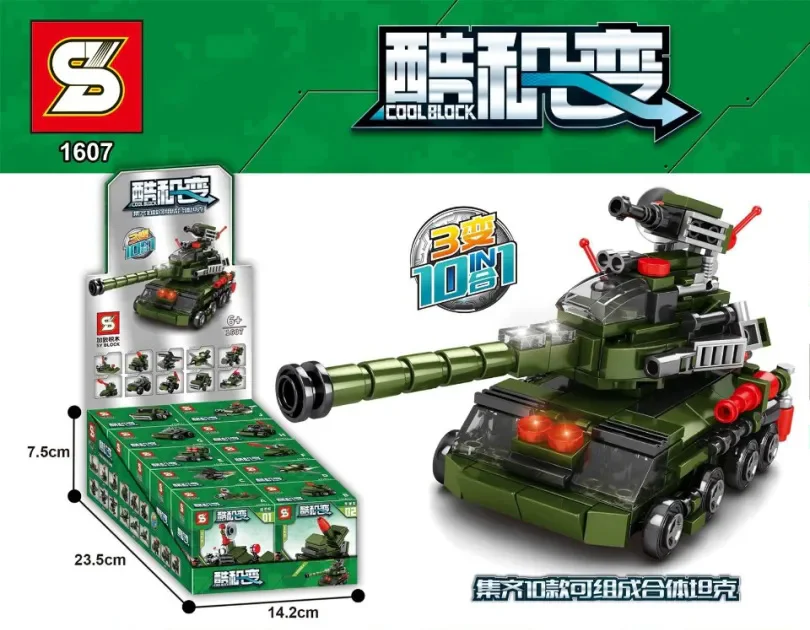 Cool Machine Transformation: Combined Tank 10 Variations 1607C