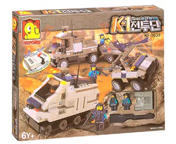 K-1 Battle Team: Self-Propelled Artillery Vehicle, High-Tech Logistics Truck, and Jeep