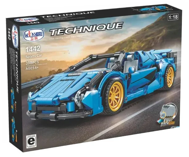 Open-top sports car, rear-wheel drive, 1:18 scale model. 卫乐 Winner 1442