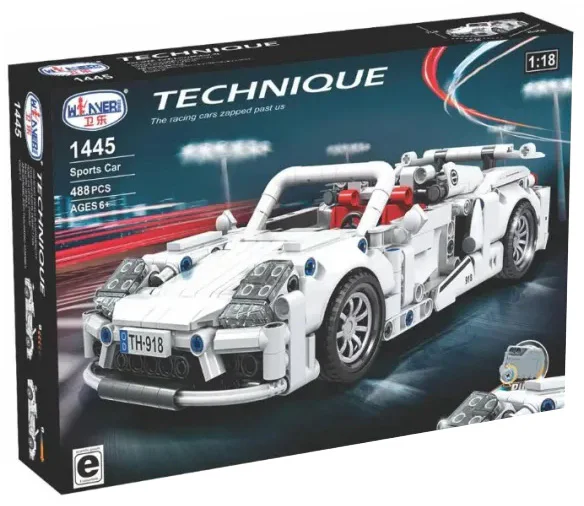 Open-top sports car, rear-wheel drive, 1:18 scale. 卫乐 Winner 1445