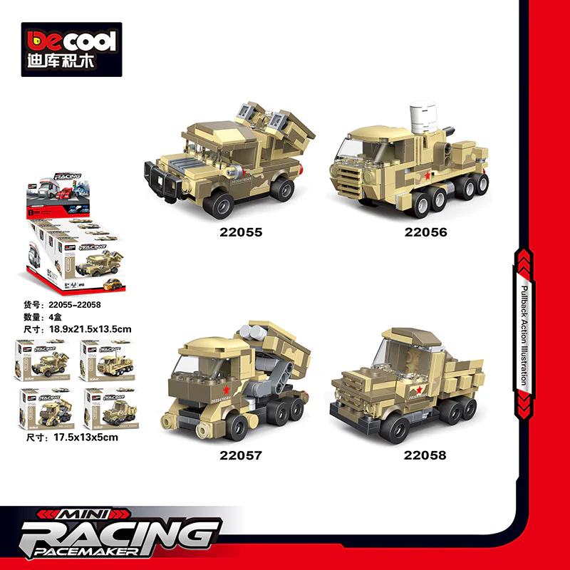 Mini retrofit: anti-aircraft missile vehicle 迪库 DECOOL/酷小砖 BrickCool 22055 image 1
