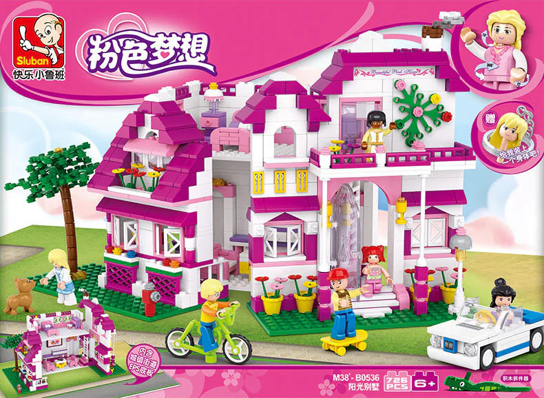 Pink Dream: Sunshine Villa 小鲁班 Sluban M38-B0536 image 1