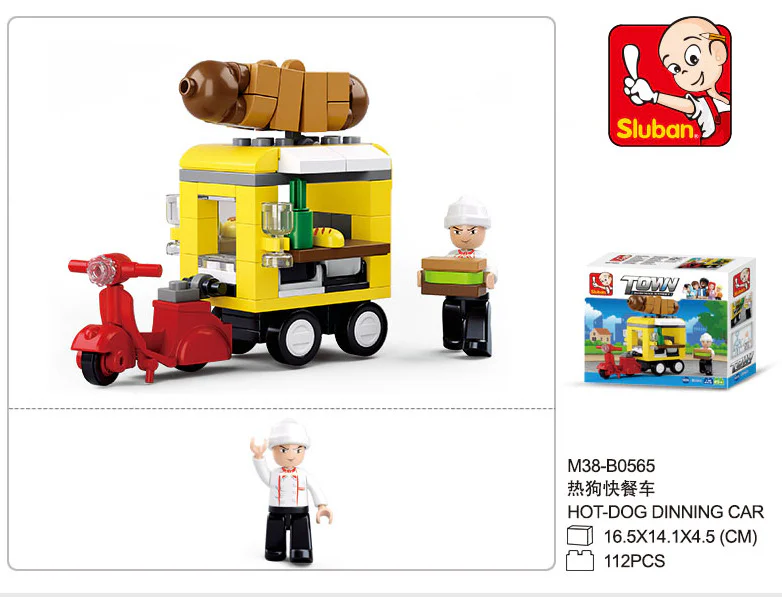 Simulated City: Hot Dog Food Cart 小鲁班 Sluban M38-B0565 image 1