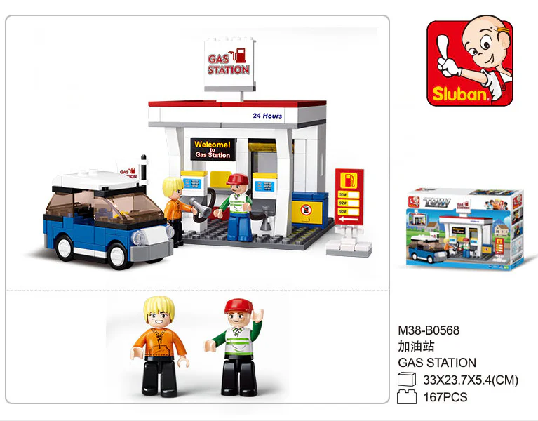 Model cities: gas stations 小鲁班 Sluban M38-B0568 image 1