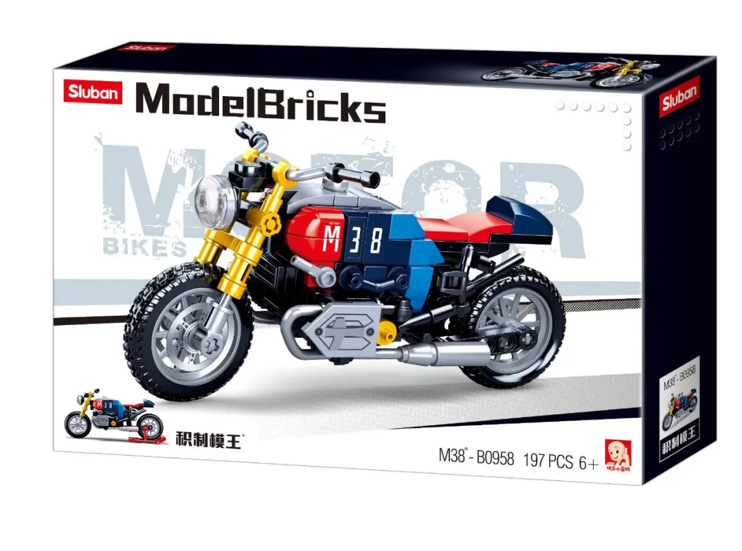 The King of Sculpture: Latte Motorcycle 1:12 小鲁班 Sluban M38-B0958