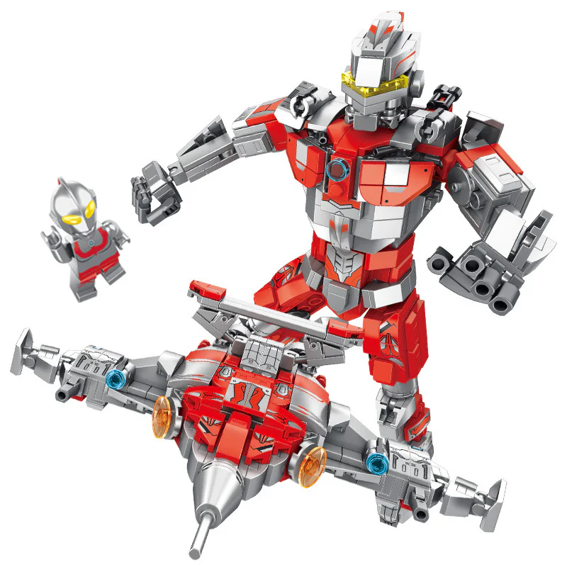  Ultraman 4 models: Original Ultraseven Robo, Taro Robo Maru, Sevin Robo Hound Number, Ace Robo ATC Love Number. 潘洛斯 PANLOSBRICK 690021C image 1