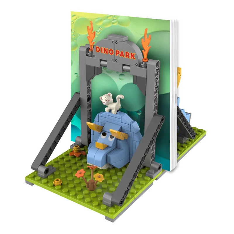 "Desktop Pileup: Awkward Triangle Dragon (Bookstand)" 佳奇积木 JAKI JK5103 image 1