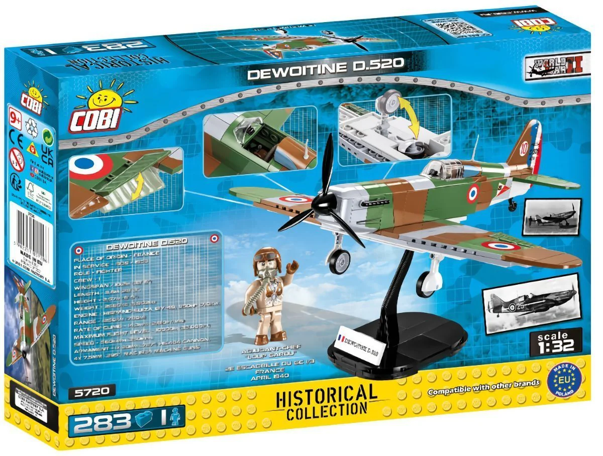 French Second World War D.520 fighter aircraft COBI 5720 image 2