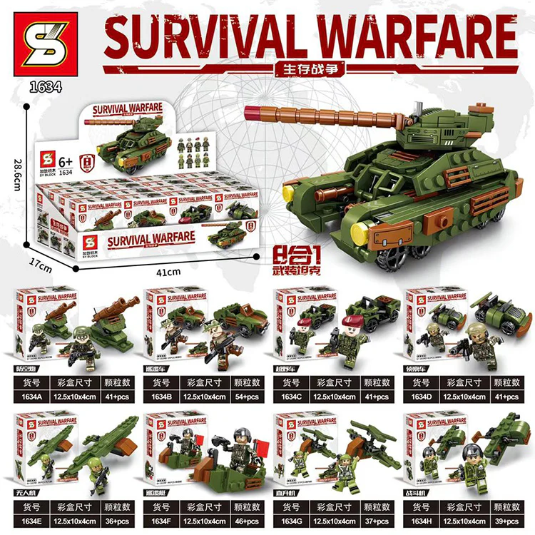 Survival Warfare: 8 Configurations of Armed Tanks 1634