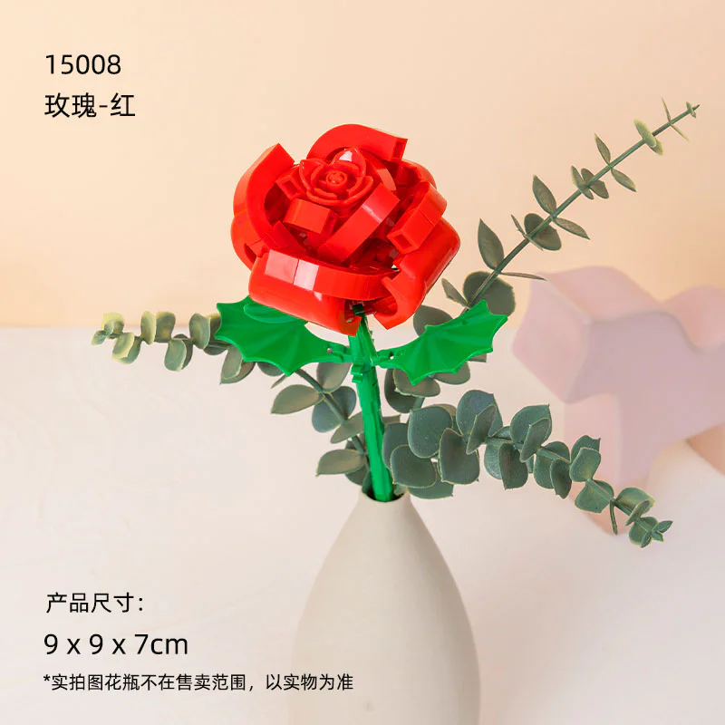 Roses: Pink, Red, Blue 拼奇积木 Pantasy 15008 image 1