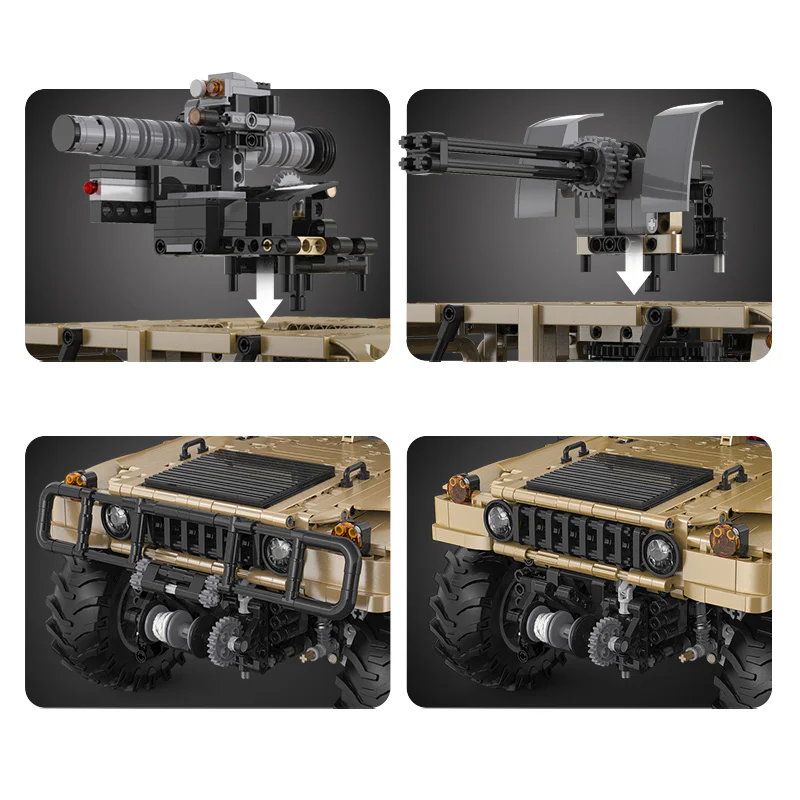 HUMMER H1 MILITARY LAND CRUISER 1:8 咔搭 CaDA/双鹰 DoubleE C61036 image 6