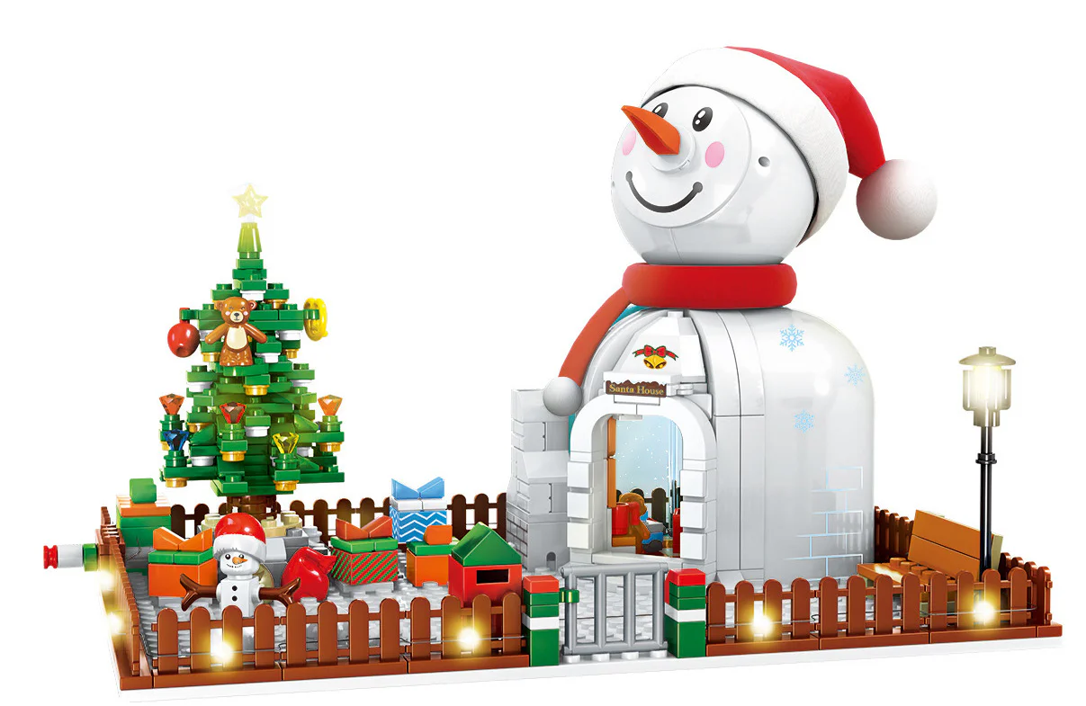 A Christmas snowman gift house 森宝 SEMBO 601156