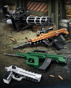 Mini gun 4 models add Gatling gun, G3/SG1 sniper rifle, 05-style assault rifle, Ruger P85 pistol.