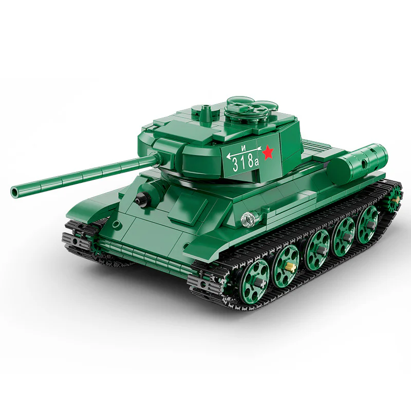 MEDIUM TANK T-34, SOVIET WORLD WAR II 咔搭 CaDA/双鹰 DoubleE C61072 image 1