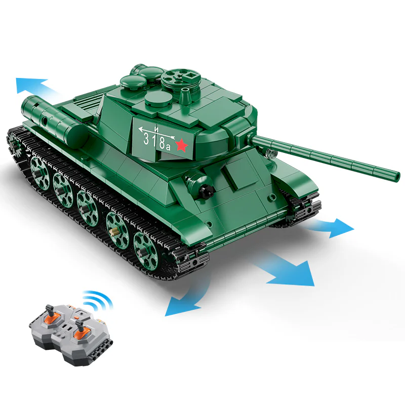 MEDIUM TANK T-34, SOVIET WORLD WAR II 咔搭 CaDA/双鹰 DoubleE C61072 image 2