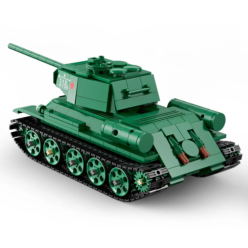 MEDIUM TANK T-34, SOVIET WORLD WAR II 咔搭 CaDA/双鹰 DoubleE C61072 image 4