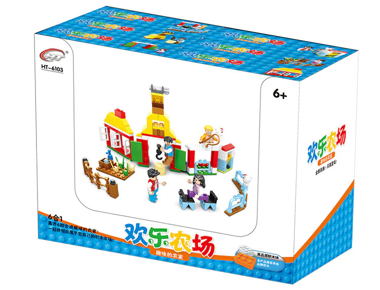 6 small houses, barn doors, cranes, chicken racks, haystacks, chicken farms 恒泰HENGTAI HT-6103