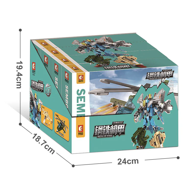 Steel Iron Armada: Combined Package of "Accumulation" No. 4 - Transport Plane, Stealth Fighter Jet, Fighter Jet, and Armed Helicopter. 森宝 SEMBO 103243 image 9