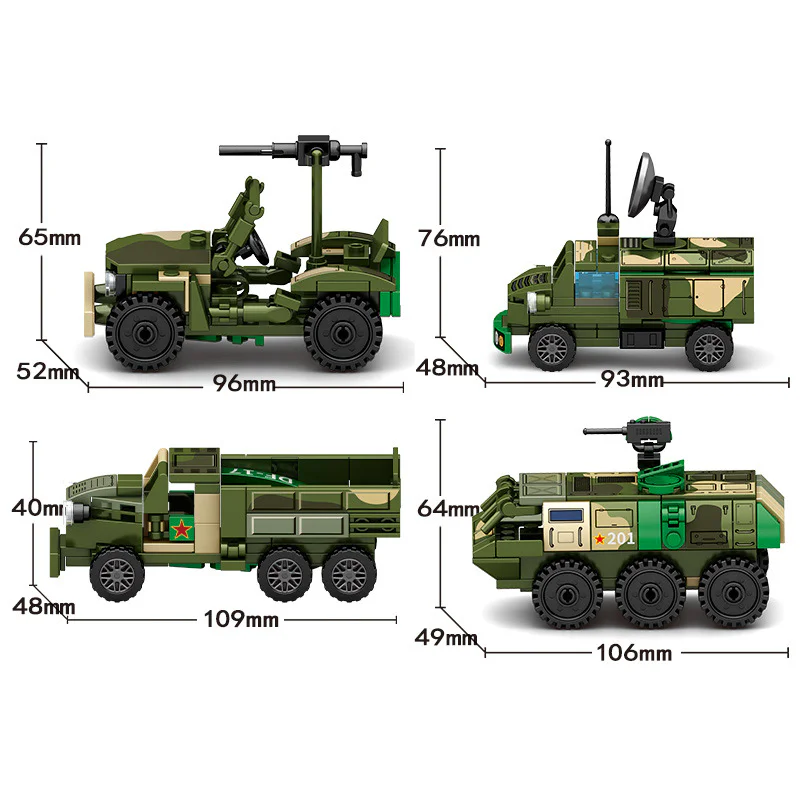 East Wind-17 ballistic missile vehicle, combination 8 Mine-protected armoured vehicles, armed assault vehicles, field Land Cruiser vehicles, field tankers, armed Land Cruisers, military transport vehicles, field mines vehicles, wheeled infantry combat vehicles 森宝 SEMBO 105357 image 14