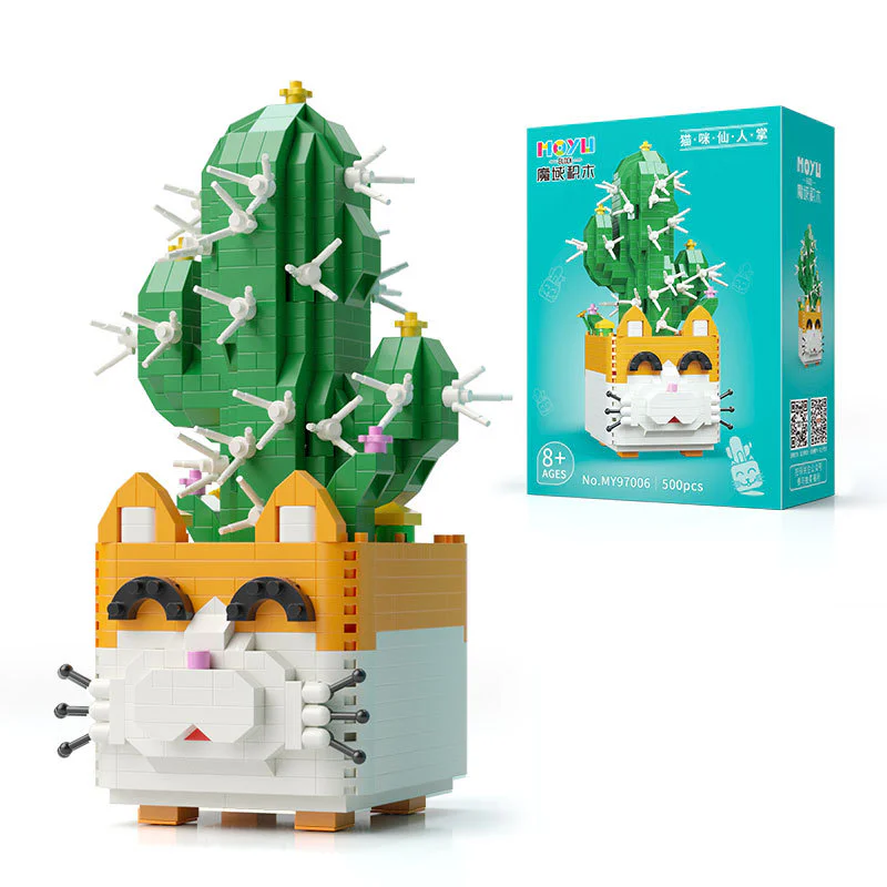 The Botanical Botanical Garden: Meow Cactus 魔域积木 MOYUBLOCK MY97006 image 1