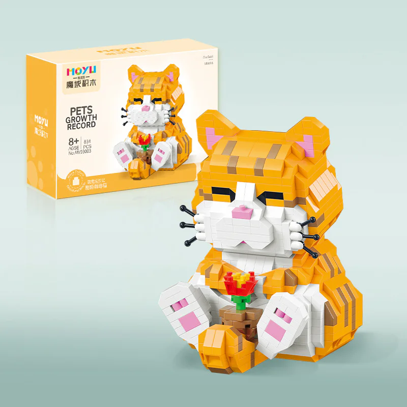 Home-friendly growth: Sleeping Orange Cat 魔域积木 MOYUBLOCK MY93003 image 1