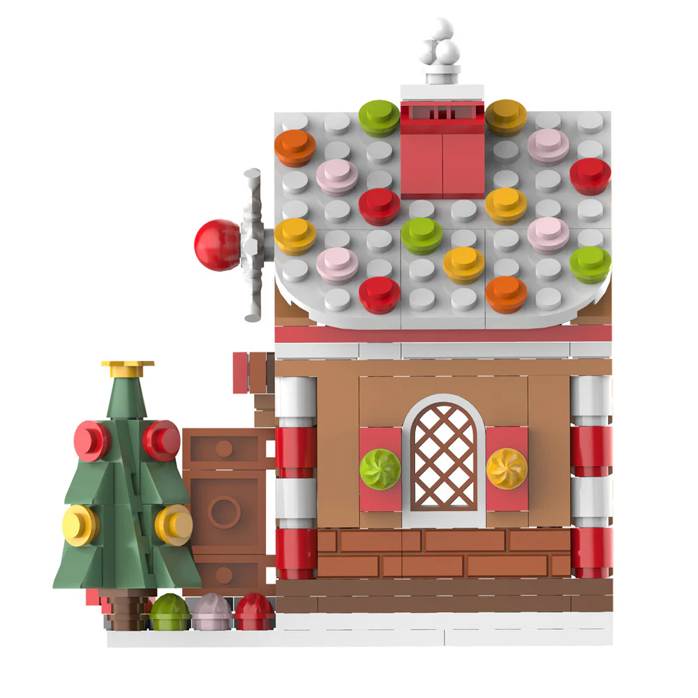 Cozy Desk Delight: Christmas Gingerbread House 佳奇积木 JAKI JK5109 image 2