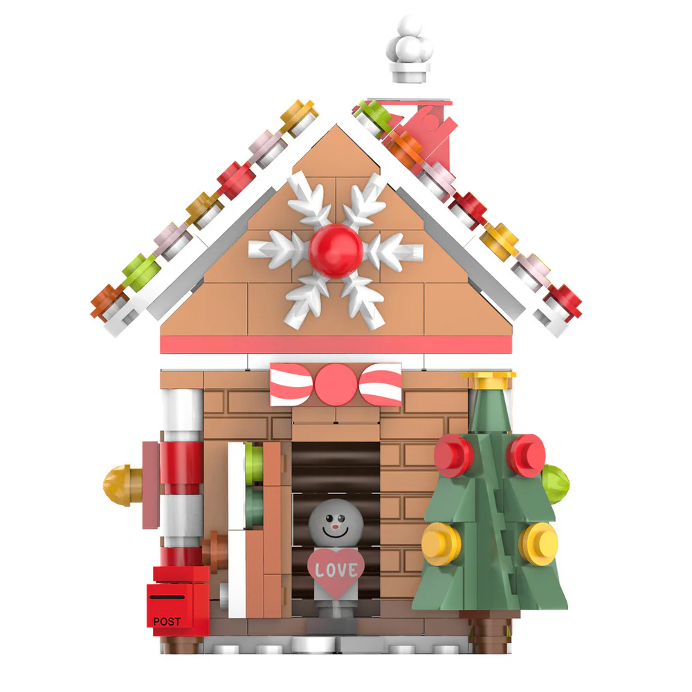 Cozy Desk Delight: Christmas Gingerbread House 佳奇积木 JAKI JK5109 image 3