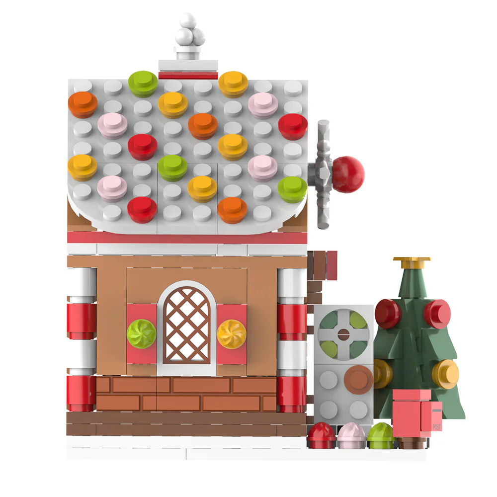 Cozy Desk Delight: Christmas Gingerbread House 佳奇积木 JAKI JK5109 image 4