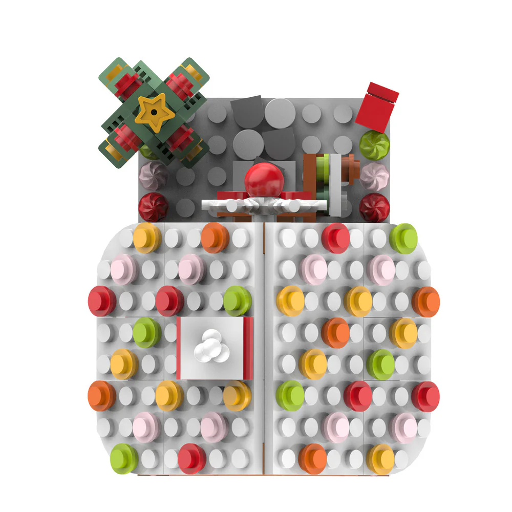 Cozy Desk Delight: Christmas Gingerbread House 佳奇积木 JAKI JK5109 image 5
