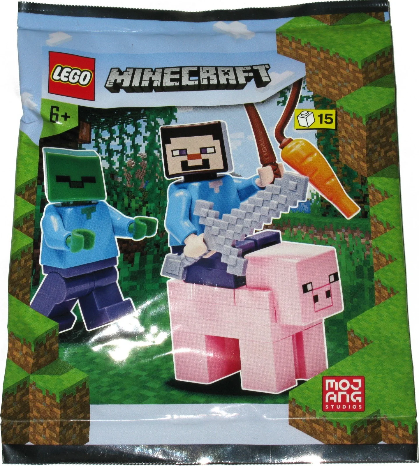 Steve, zombies, and pigs. 乐高 LEGO 662101 image 1