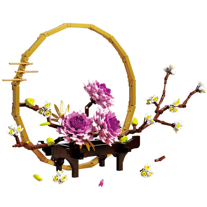 "Flowers bloom under a full moon." 启智乐 92007