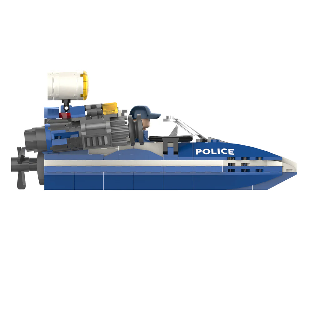 Pioneers: Hurricane Police Boat 佳奇积木 JAKI JK9127 image 4