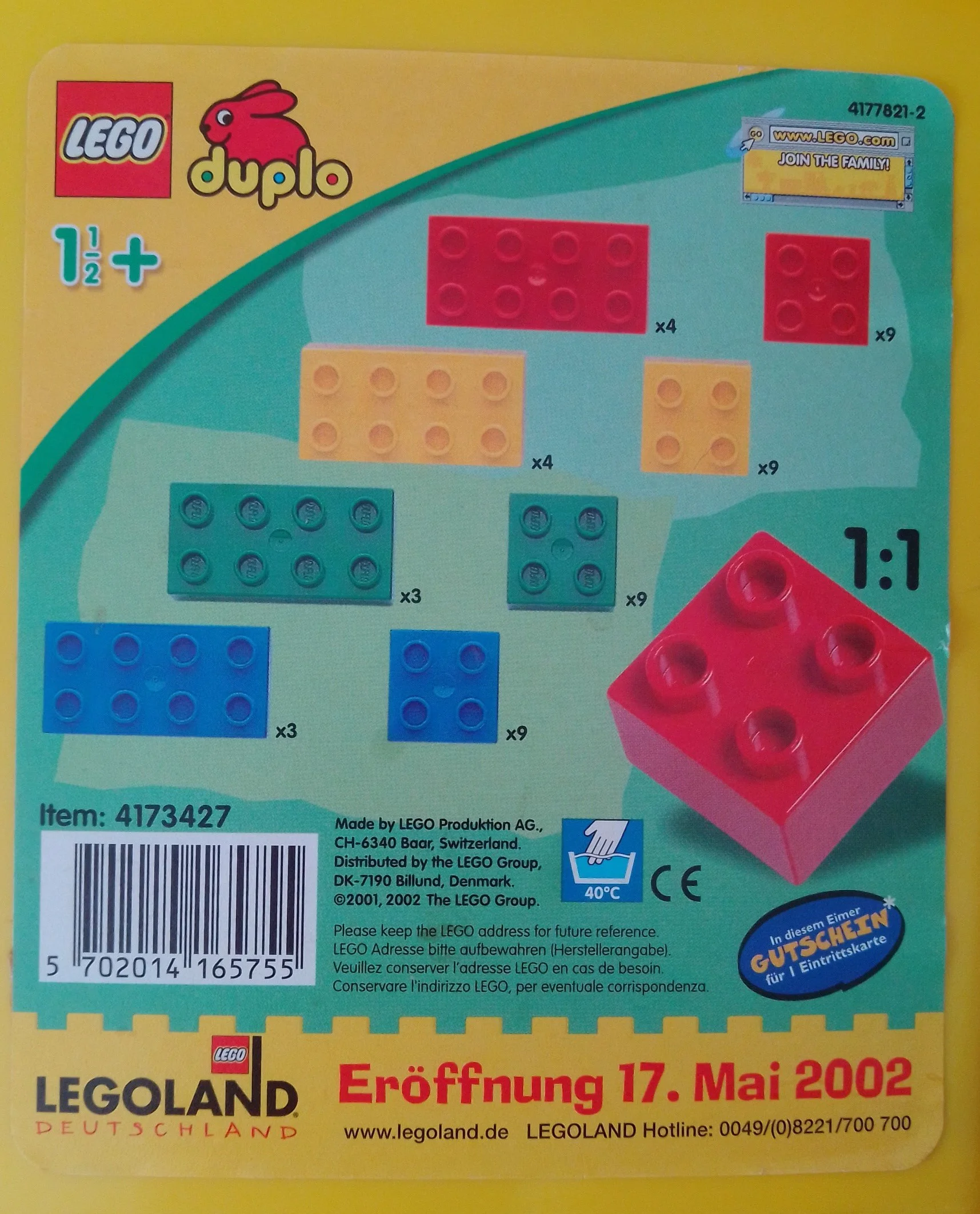"Legoland Germany: The Yellow Bucket" 乐高 LEGO 4173427 image 1