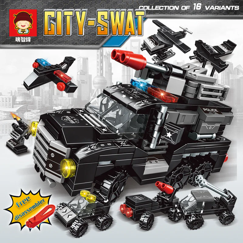 Special Police Bomb Disposal Vehicle 16-Combination Set 瑞智蜂 11043 image 2