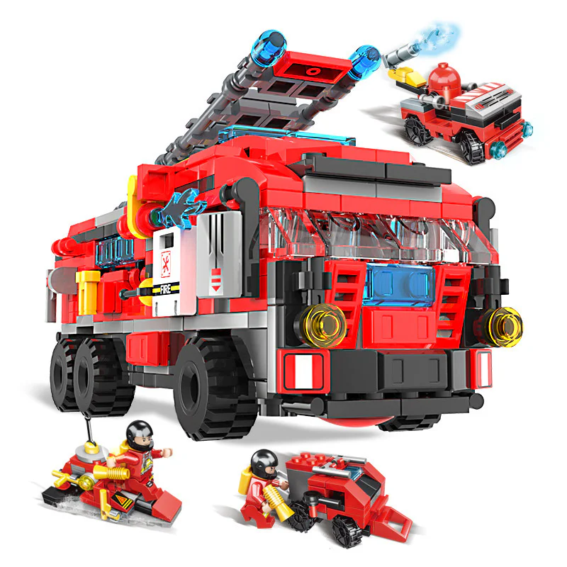 Fire Department: Cloud Ladder Fire Truck with 10 Combinations 瑞智蜂 22008