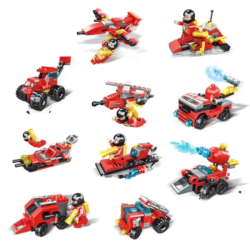 Fire Department: Cloud Ladder Fire Truck with 10 Combinations 瑞智蜂 22008 image 1
