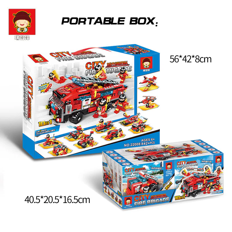 Fire Department: Cloud Ladder Fire Truck with 10 Combinations 瑞智蜂 22008 image 3
