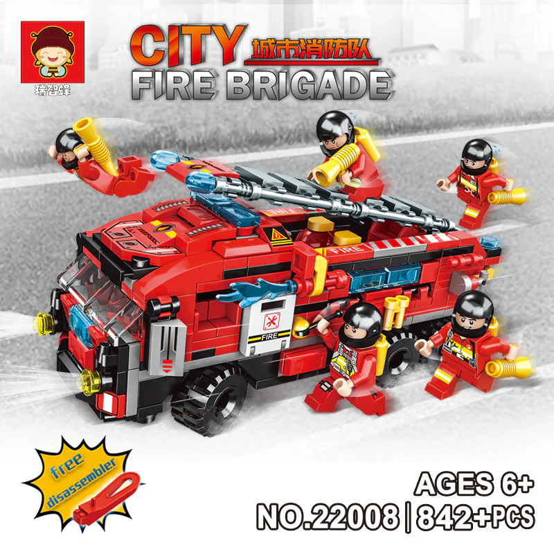 Fire Department: Cloud Ladder Fire Truck with 10 Combinations 瑞智蜂 22008 image 5