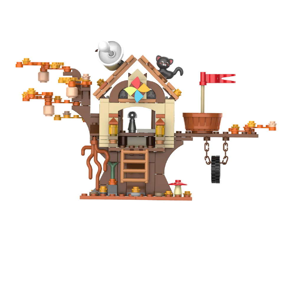 Three Squirrel Squirrel Small: Forest Tree House 佳奇积木 JAKI JK6332 image 6