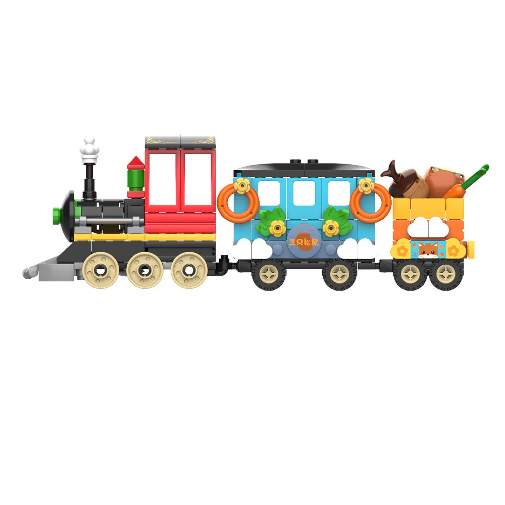Three Squirrel Small: Forest Train 佳奇积木 JAKI JK6335 image 3