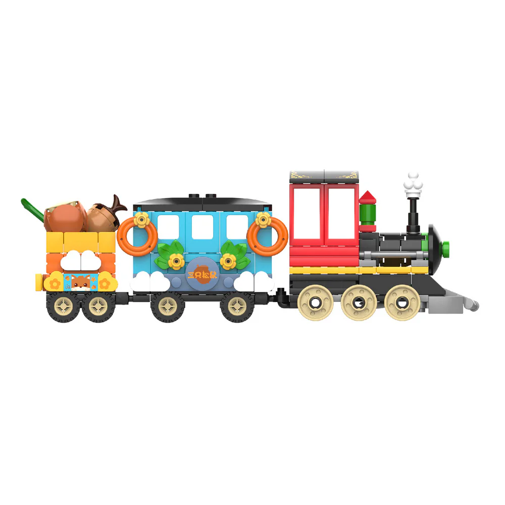 Three Squirrel Small: Forest Train 佳奇积木 JAKI JK6335 image 6