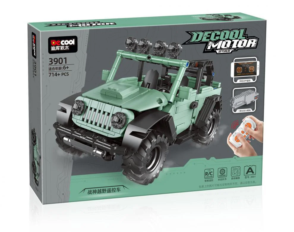 Dynamic Brick Home: Zeus Off-Road RC Car, Cool Shadow Off-Road RC Car 迪库 DECOOL/酷小砖 BrickCool 3901A