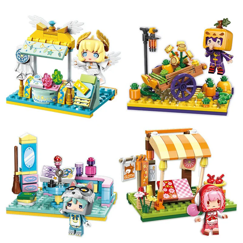 Miniworld: mini shop box 4 Angelos Prefecture, Pumpkin Pumpkin's pumpkin stand, Wolf Junior Magic House, Red Hat groceries 启蒙 QMAN/ENLIGHTEN/Keeppley 72021