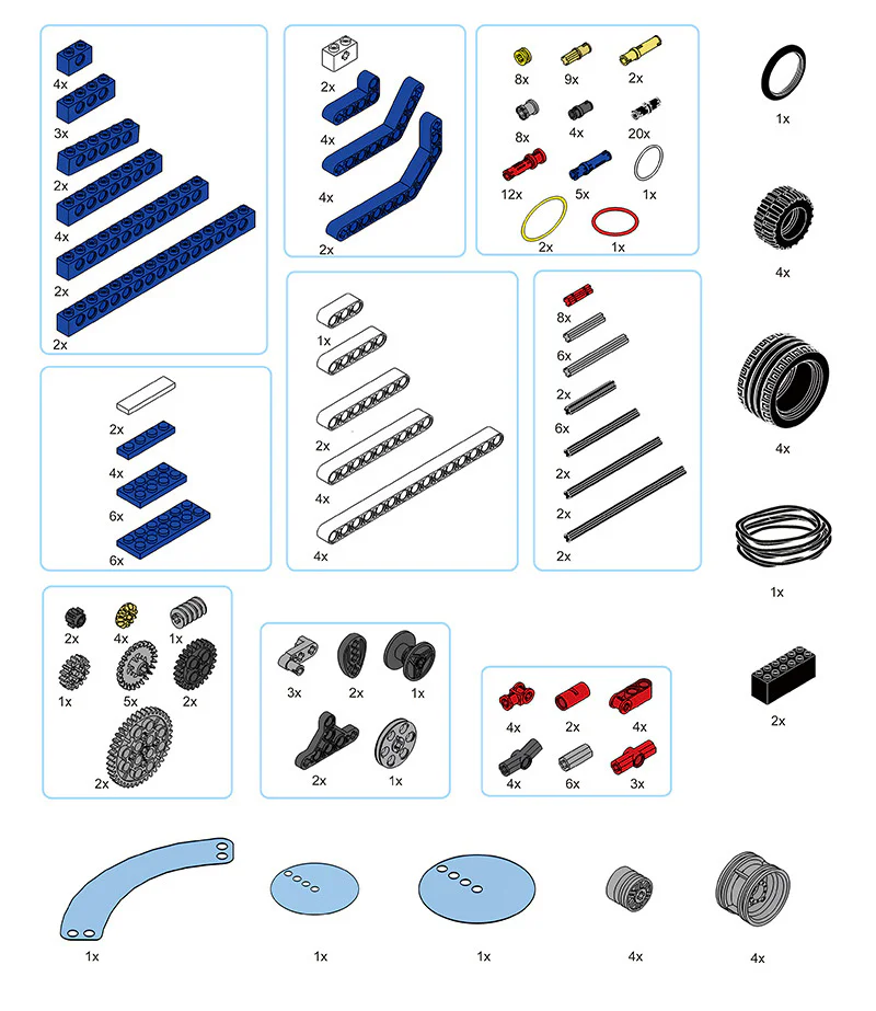 Power-mechanical core set, small cars, hand-sweepers, hammers, hand-lifters, stickers, fishing 哲高 ZHEGAO QL1201 image 2